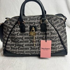 Juicy Couture Eastside Westside Satchel Faux Leather Black and Beige
B012